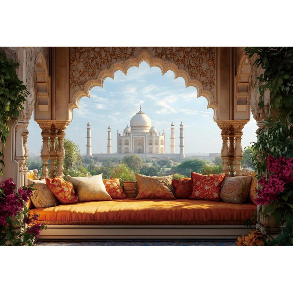 Islamic Mosque Background Ramadan Aladdin Eid Mubarak 2026 Muslim Kareem Al Fitr Festival Party Indoor Decoration Photo Backdrop