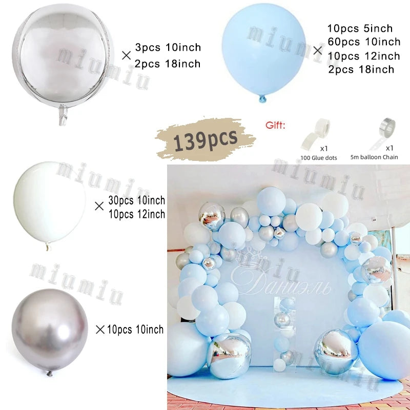 Macaron Pink Balloon Garland Arch Kit Wedding Birthday Party Decor Kids Rose Gold Latex Balloons Baby Shower Decorations Chain