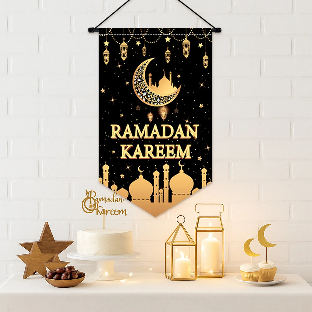 Ramadan Decoration Flag Hanging EID Mubarak Decor 2026 For Home Flag Hanging Ramadan Kareem Islamic Muslim Party Eid Gifts