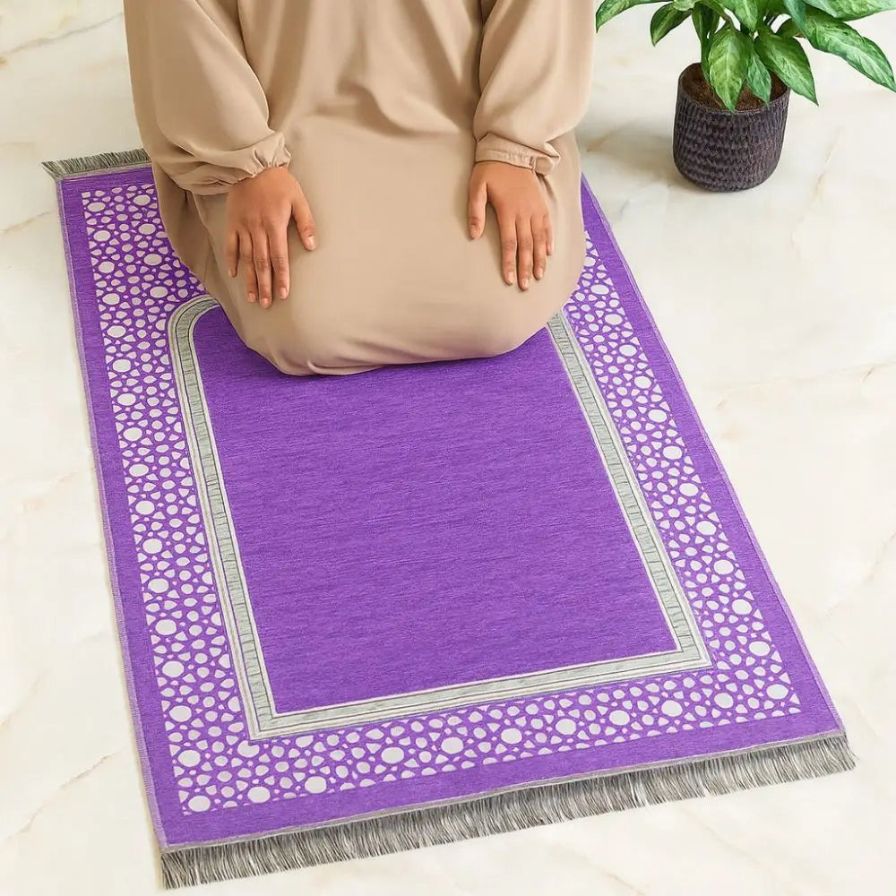Printed Floor Mat 70x110cm Muslim Prayer Rug Non-slip Foldable Islamic Prayer Mat Rectangle Ethnic Style Janamaz Sajadah Eid