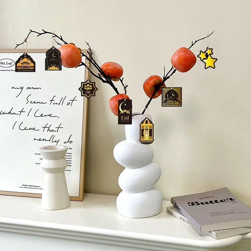 Ramadan Festival Hanging Ornament Moon Stars Castle Design Islamic Muslim Home Decor Party Supplies Mubarak Eid Celebration