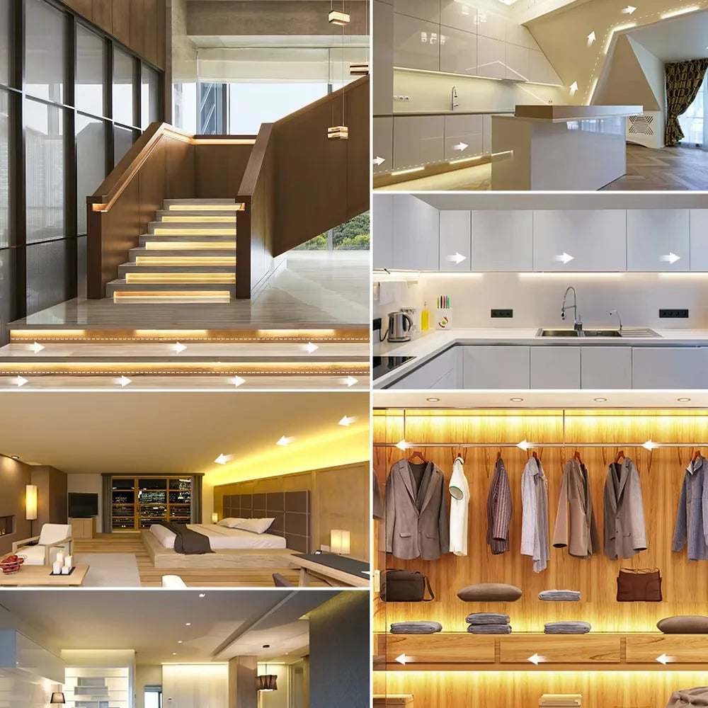 24V 5M 10M COB WS2811 Flowing Water Led Strip Sequential Horse Race Led Tape Light PIR Motion Sensor Dimmable ON/OFF Home decor