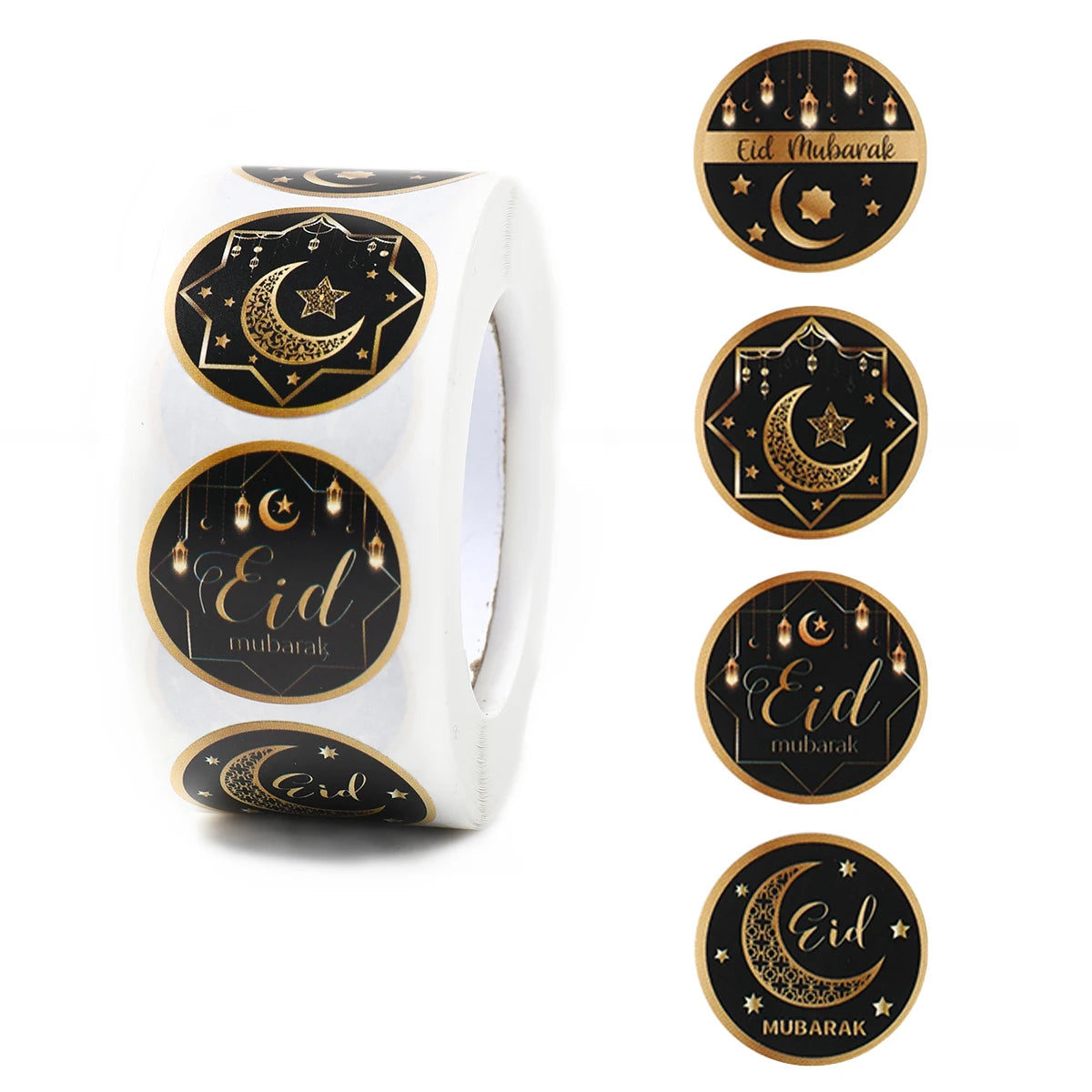 EID Mubarak Stickers Ramadan Decoration 2025 For Favor Gifts Label Ramadan Kareem Islamic Muslim Party Eid Al Adha Gifts