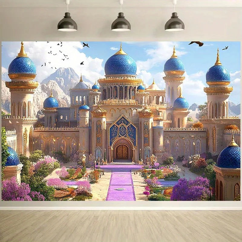 VIKAMA Elegant Eid al Fitr Party Background Banner Islamic Decoration Background Ramadan Culture Arab Night Party Decoration