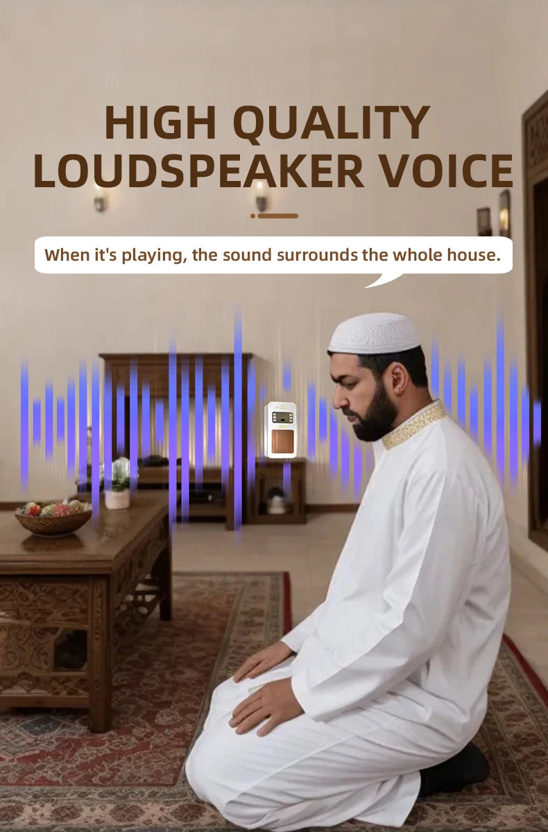 Azan Quran Muslim Koran Bright Bluetooth Speaker Portable Night Light Holy Lamp Wall Plug Clock Sound Wireless Home Caixa De Som