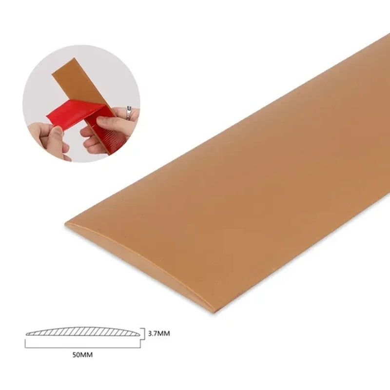 5cm PVC Wood Floor Transition Strip Edge Closing Strip Self-adhesive Seam Strip Flat Buckle Dge Pressing Threshold strip