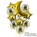 Gold Umrah Mubarak Star Confetti Balloons Ramadan Kareem Decoration Eid Mubarak Muslim Islamic Party Home Eid al-fitr Supplies