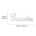 1PC, a creative and simple white snowflake board material mubarak and Ramada letter decorative item