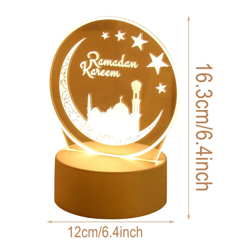 EID Night Light Mubarak Ramadan Decoration For Home 2025 Islamic Muslim Party Decor Ramadan Kareem Happy Eid Al Adha Ramadan