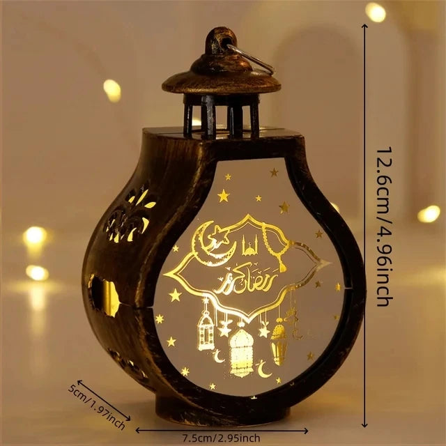 Ramadan Kareem Led Lantern Light Eid Mubarak Ornaments Decoration for Home 2026 Islamic Muslim Party Supplies Eid Al-Fitr Gift