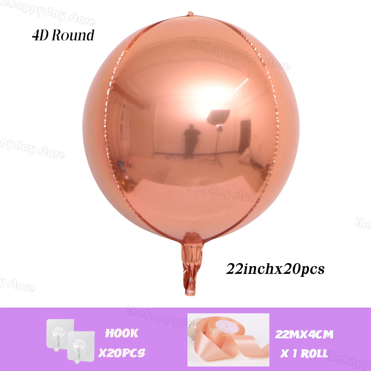 20/10Pcs Hanging 4D Round Foil Balloons 22in Dark Green 4D Round Balloon for Wedding Birthday Xmas Party Helium Air Globos Decor