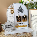Ramadan Countdown Calendar Wooden Acrylic Castle Shaped Muslim Party Countdown Calendar 2026 Eid al Fitr Desktop Decoration