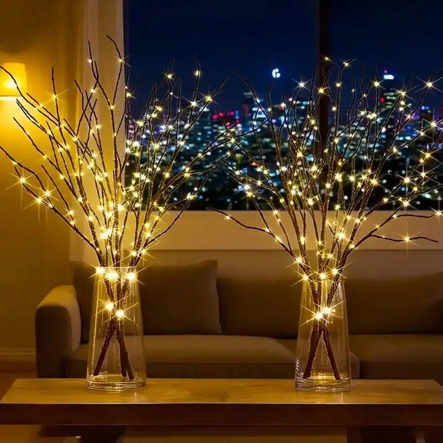 LED Garden Simulation Birch Branches with Luminous Atmosphere Branch Lights – Warm White DIY Decorative String Light