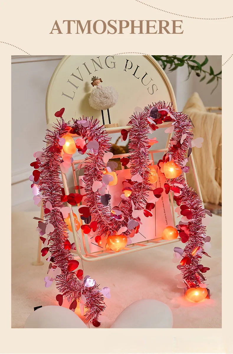 2M Spring Easter Garlands with Eggs LED Light String DIY Wreath Decora for Home Party Easter Birthday Kids Gift Hanging Ornament