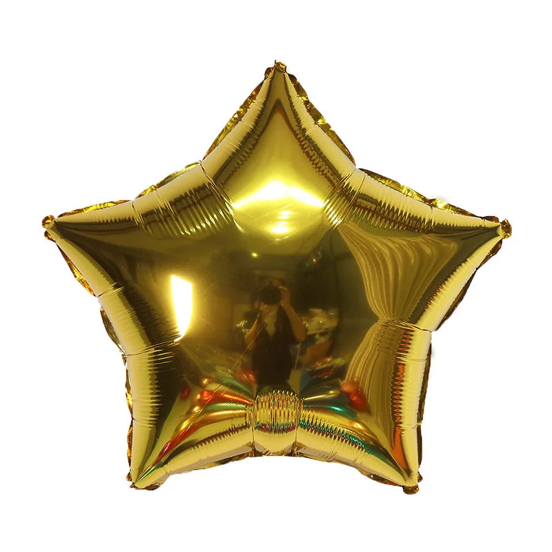 10-18inch Pentagram Aluminum Film Balloons Birthday Decoration Wedding Room Layout Automatic Sealing Star Luster Aluminum Foil