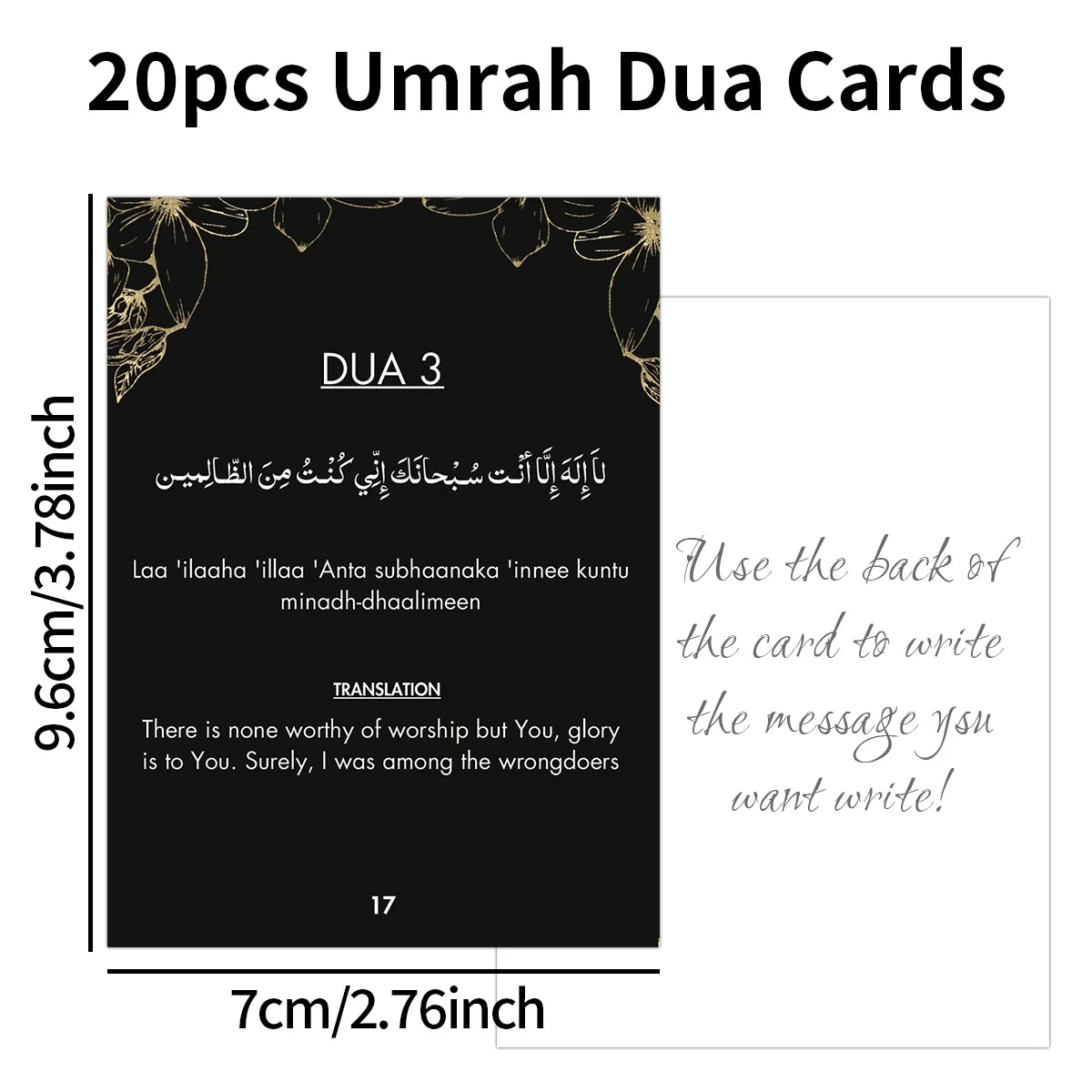 20pcs Umrah Dua Cards In Both Arabic And English For Islamic Muslim Prayer Recitation During Umrah Rituals,eid Religious Gifts