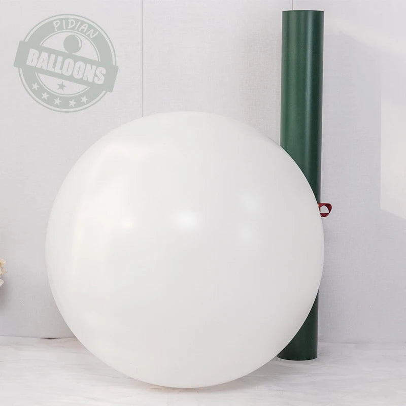 Thickened Matte Pure White Round Balloon 5" 10" 12" 18" 36" Giant Latex Helium Ballons Girl Birthday Decoration Wedding Decor