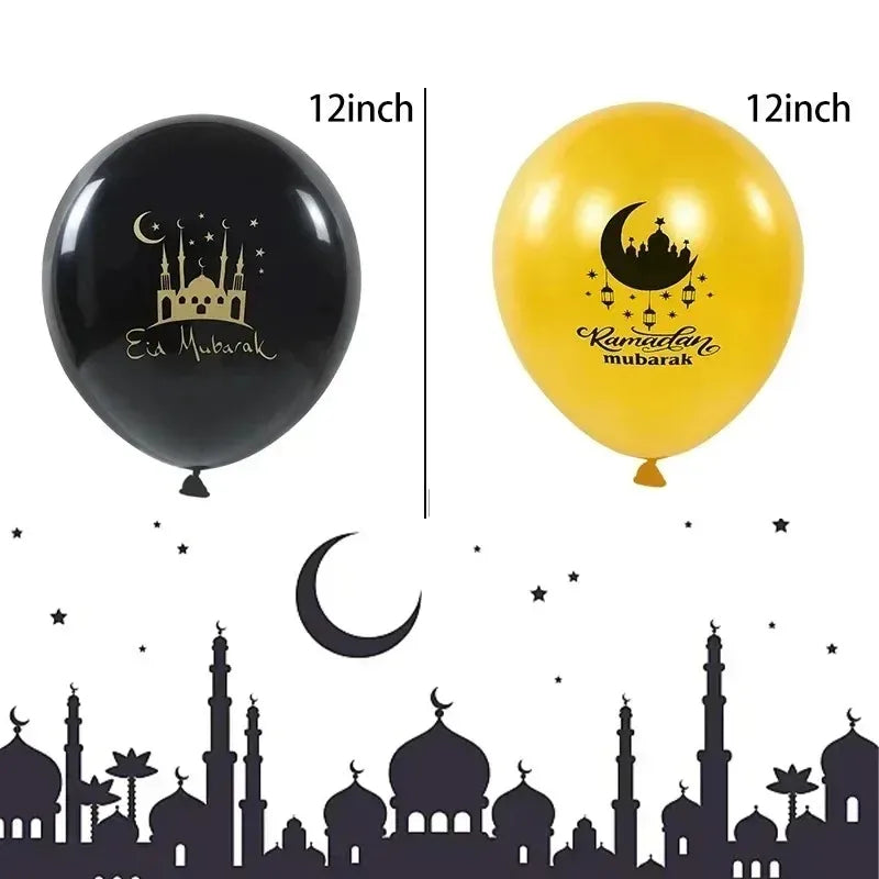 Eid Mubarak Latex Balloons Ramadan Kareem Decor Air Globos for Ramadan Mubarak Muslim Islamic Festival Party Supplies 2026