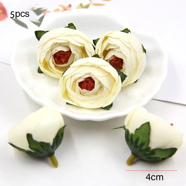 DIY Eid Mubarak Wreaths with Artificial Flower Leaves for Ramadan Kareem Islam Party Decoration Muslim Home Wall/Door Decor