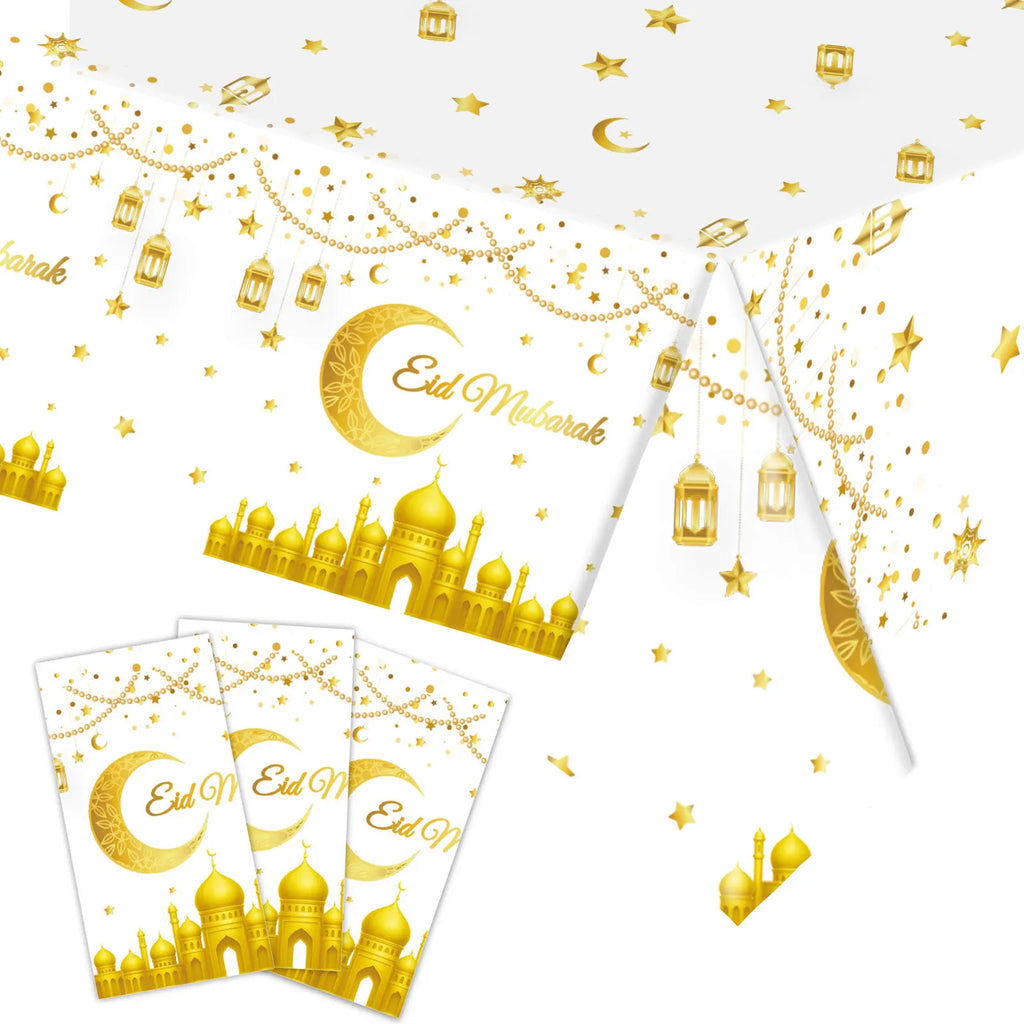 2026 Eid Mubarak Table Runner Ramadan Tablecloths Ramadan Kareem Decoration for Home Islamic Muslim Party Eid Al Adha Gifts
