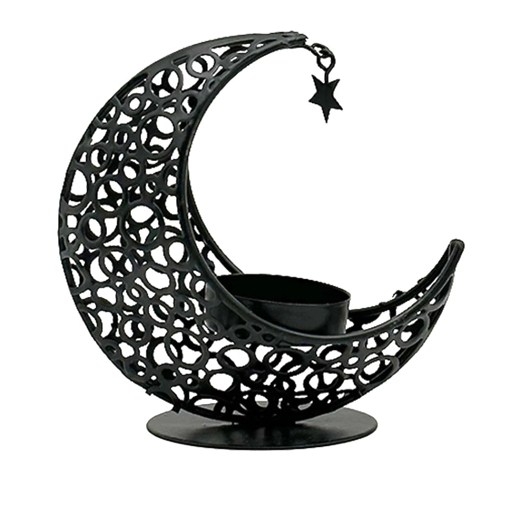 Eid Mubarak Candle Holder Moon Candle Holder Home Islamic Muslim Party Decor Ramadan Candlestick Holder Eid Mubarak Table Decor