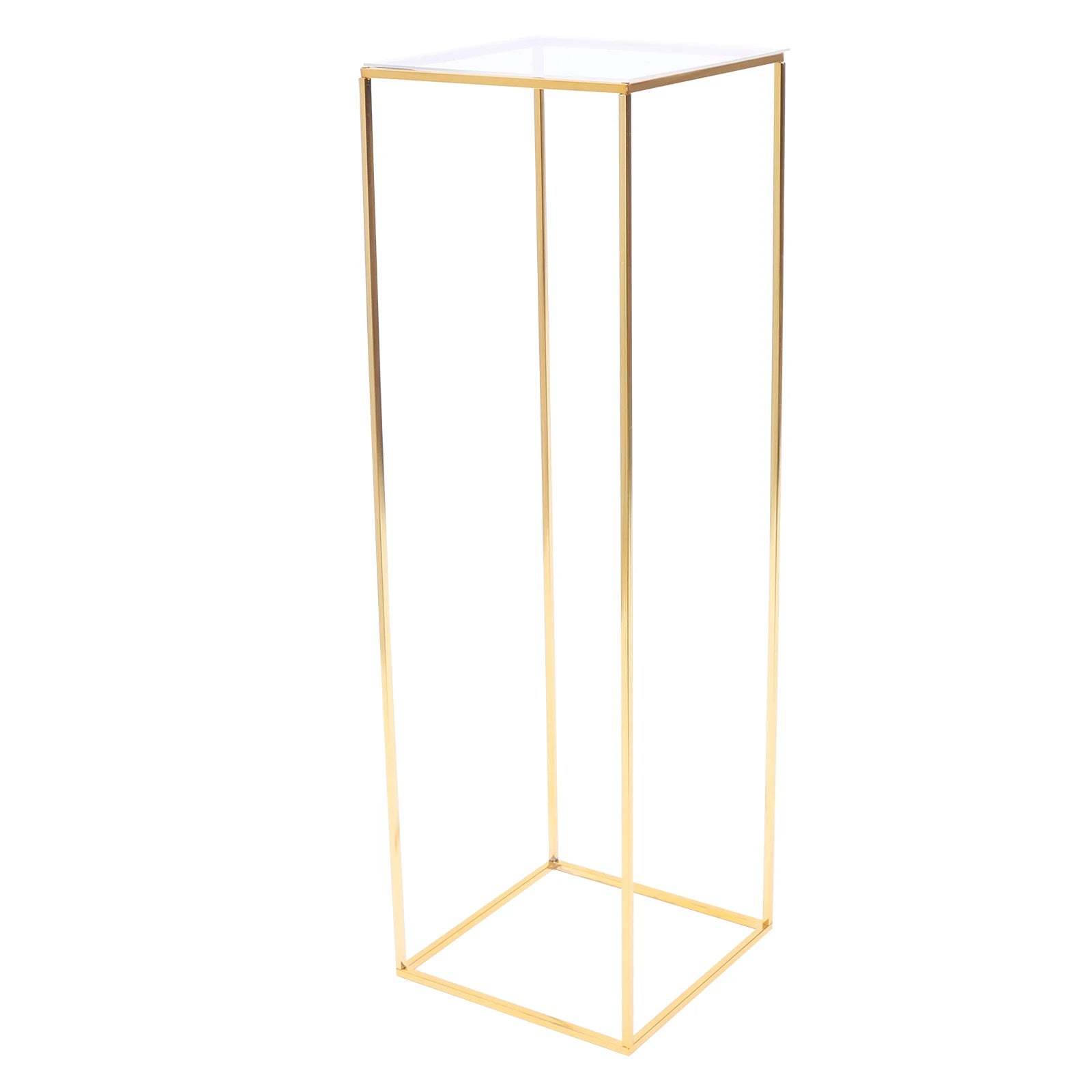 Gold Rectangular Metal Flower Stand 11LBS Load-bearing Wedding Party Flower Display Rack 1PCS  for Indoor Outdoor