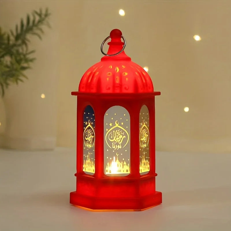 New Led Lantern Retro Ramadan Decor Islam Muslim Party Gifts Eid Mubarak Candles Night Light Eid Colorful Ramadan Ornaments 2024