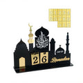 Acrylic Ramadan Countdown Calendar Gifts Day of Ramadan Calendar with Replacing Number 2026 Eid Mubarak Home Decoration