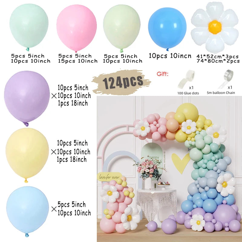Macaron Pink Balloon Garland Arch Kit Wedding Birthday Party Decor Kids Rose Gold Latex Balloons Baby Shower Decorations Chain