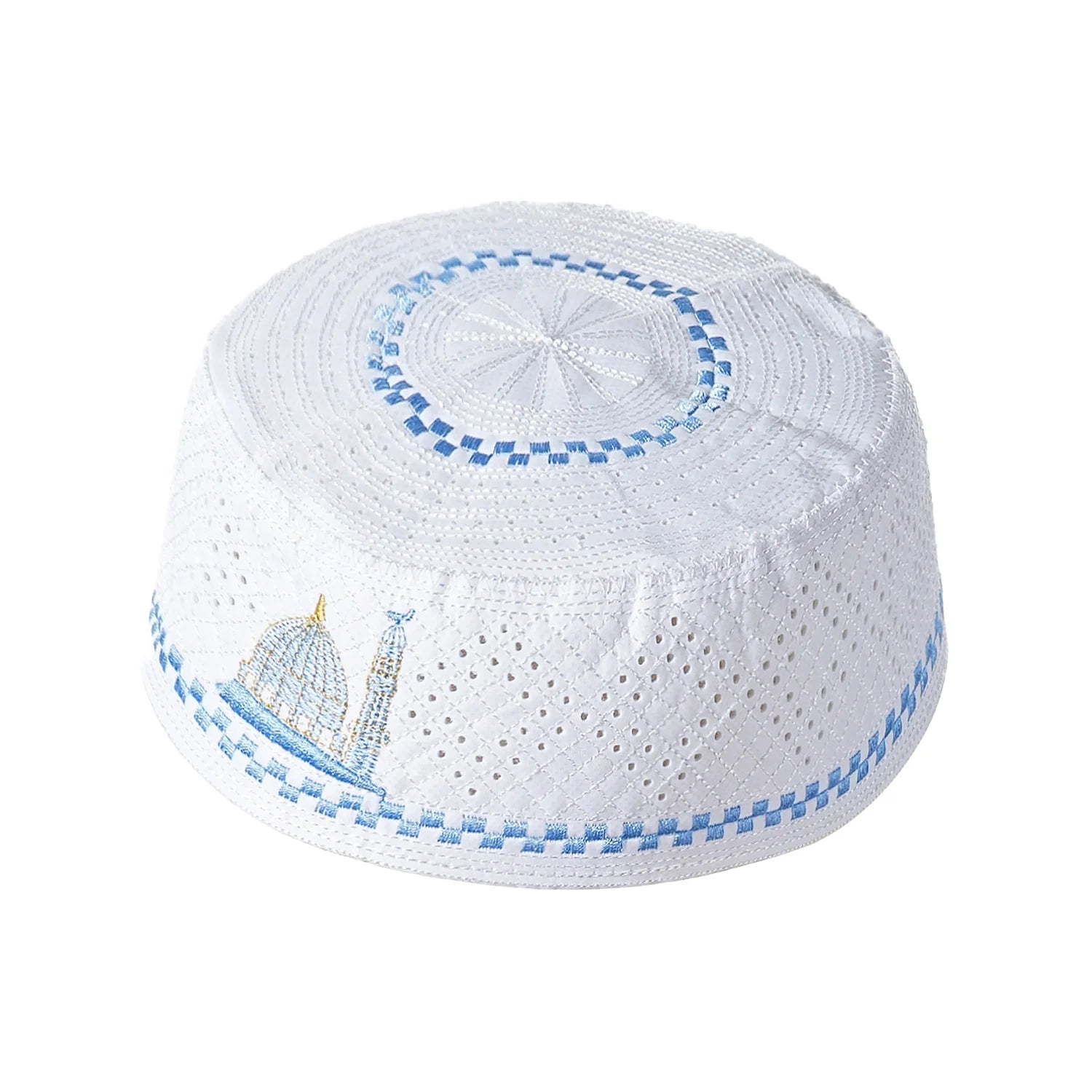 New Muslim Men Prayer Cap Hat Cotton Embroidery Leisure Saudi Arabia Islamic Hat Cap Men Headscarf Topkippot Turban Saudi Cap