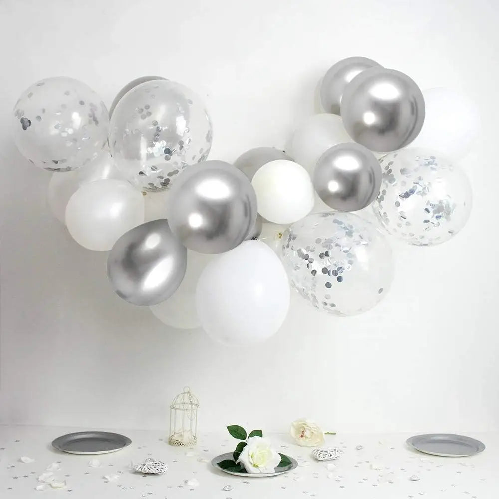 20pcs 12inch Confetti Metallic Metal Balloons Gold Blue Pink Latex Ballon Wedding Birthday Party Decoration Baby Shower Globos