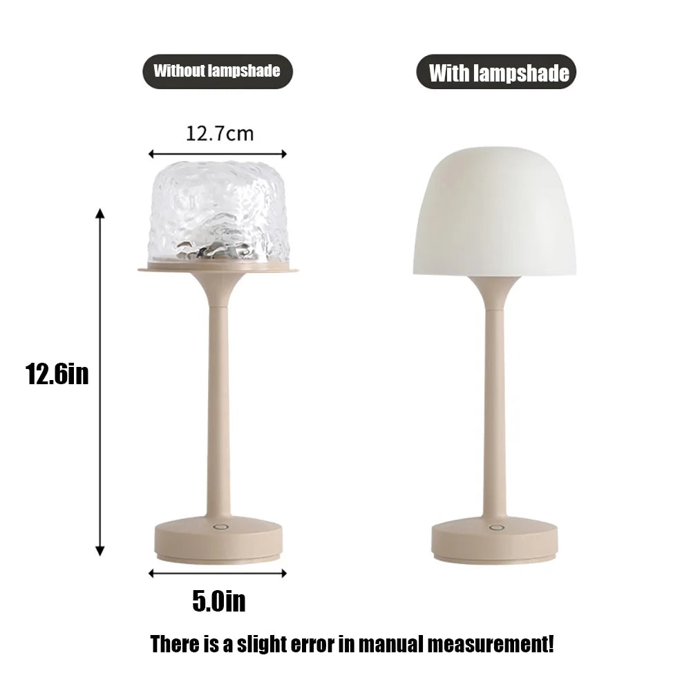 16 Color Water Ripple Atmosphere Desk Lamp Mushroom Table Lamp LED High Footed Desk Lamp with Remote Projection Atmosphere Light
