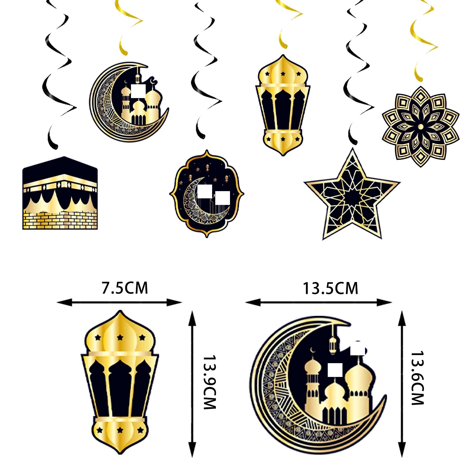 Happy Eid Ramadan Mubarak Foil Balloon DIY Decoration Islamic Ramadan Stars and Moon Helium Balloon Celebration Party Decoration