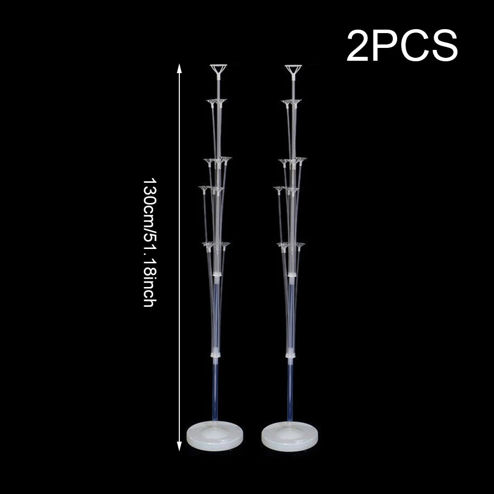 Runto 2 sets Balloon Stand with Base, Balloon Column Stand for Wedding Christmas New Year Birthday Graduation Party Decor