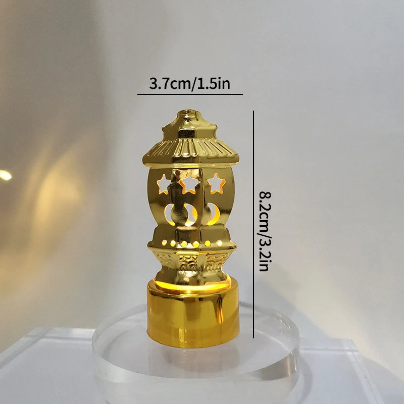 Electronic Ramadan Candle Lantern 2026 Muslim Ramadan Lantern Table Decorations Eid Mubarak Desk Accessories Ramadan Party Gifts