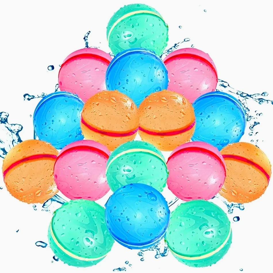Magnetic Reusable Water Balloons Refillable Water Balloon Quick Fill Self Sealing Water Bomb Splash Balls for Kids Swimming Pool