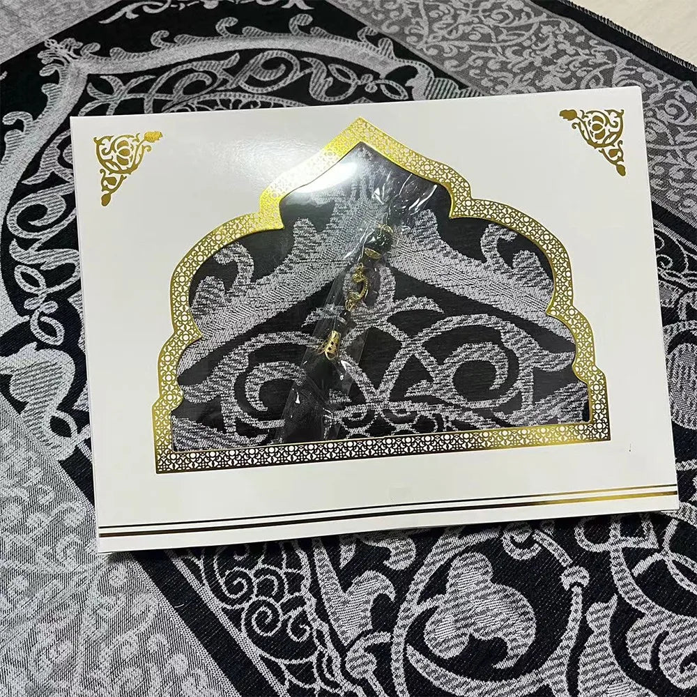 Printed Floor Mat 70x110cm Muslim Prayer Rug Non-slip Foldable Islamic Prayer Mat Rectangle Ethnic Style Janamaz Sajadah Eid