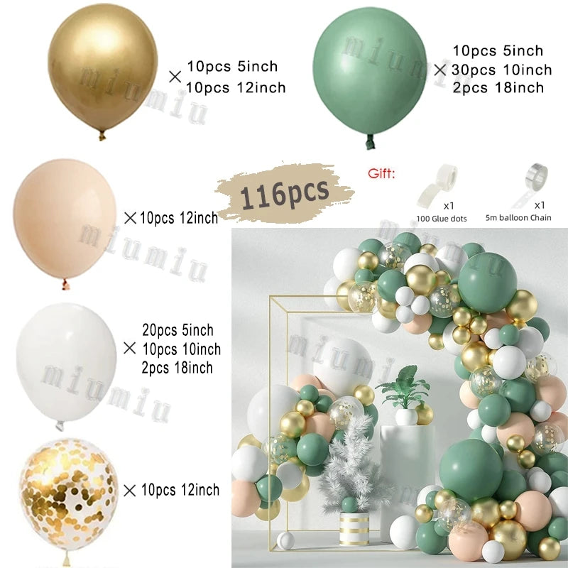Macaron Pink Balloon Garland Arch Kit Wedding Birthday Party Decor Kids Rose Gold Latex Balloons Baby Shower Decorations Chain