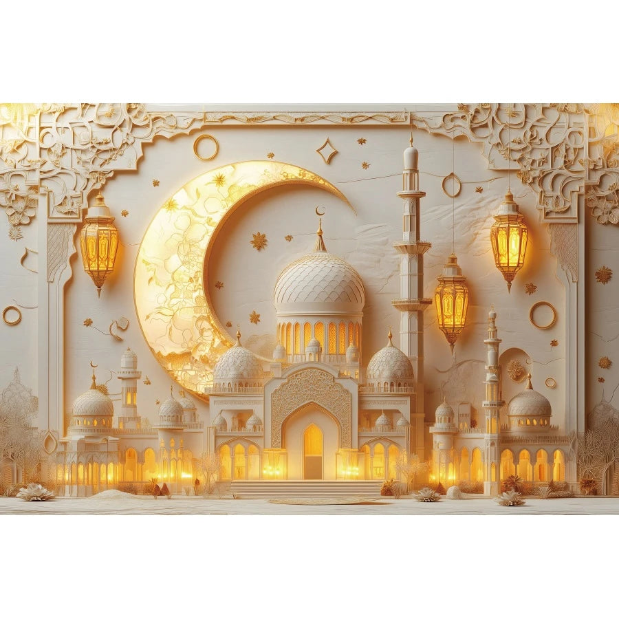 Ramadan Decorations Backdrops Moon Star Castle Islamic Muslim Eid Party Religious Celebration Portrait Photography Backgrounds