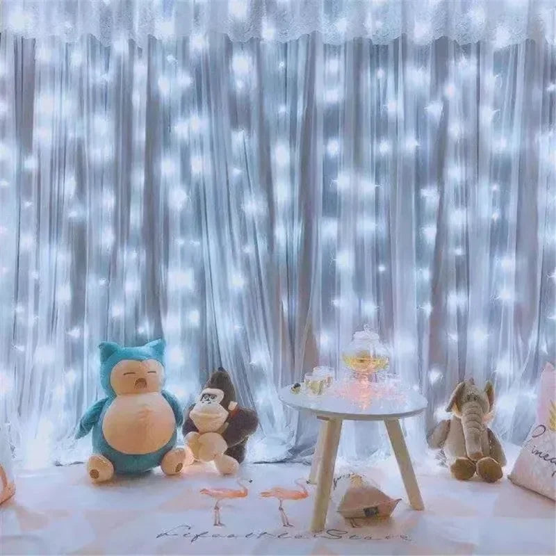 2026 Valentine's Day Fairy Lights 3/4/6m Festoon Eid Mubarak Wedding Window Room Ramadan Decoration LED Curtain Garland USB Plug