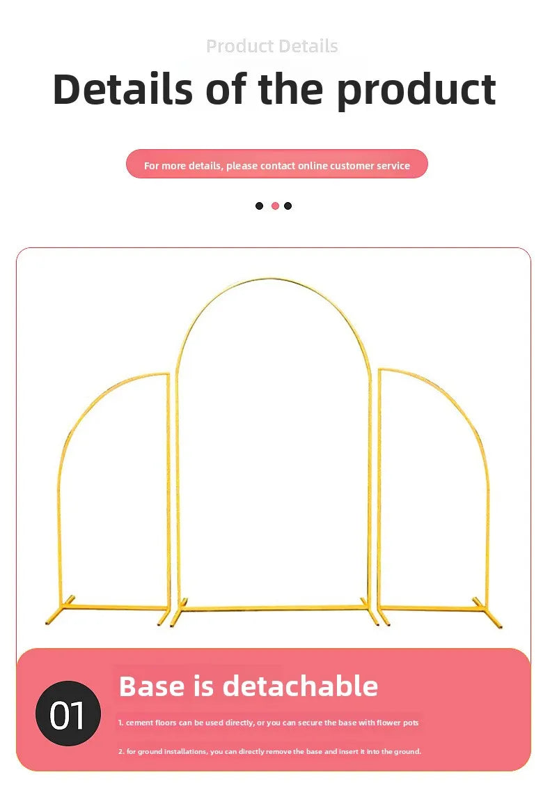 Wedding Celebration Metal Arch Kit Multifunctional Balloon Arch Ring For Party Venue Decoration