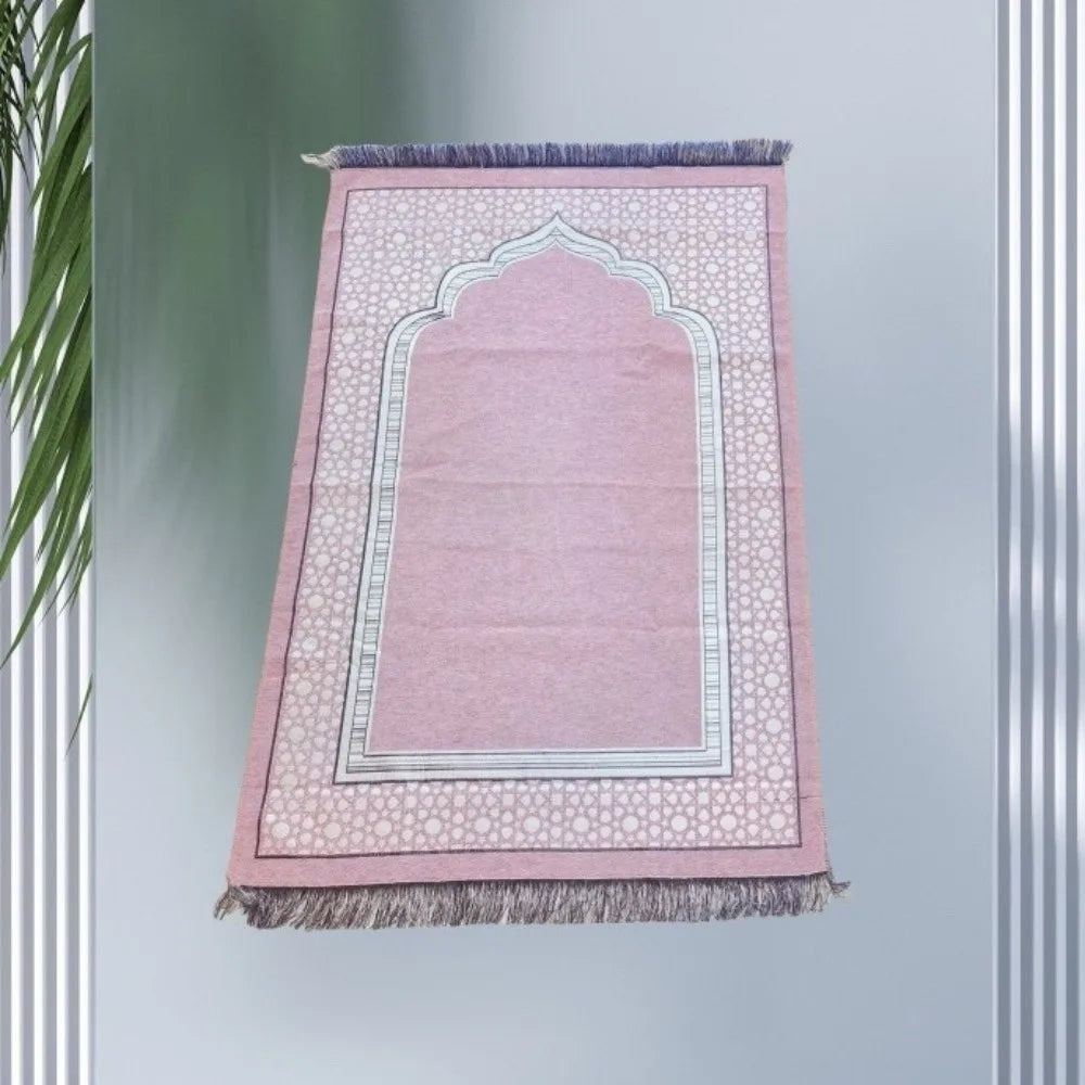 Printed Floor Mat 70x110cm Muslim Prayer Rug Non-slip Foldable Islamic Prayer Mat Rectangle Ethnic Style Janamaz Sajadah Eid