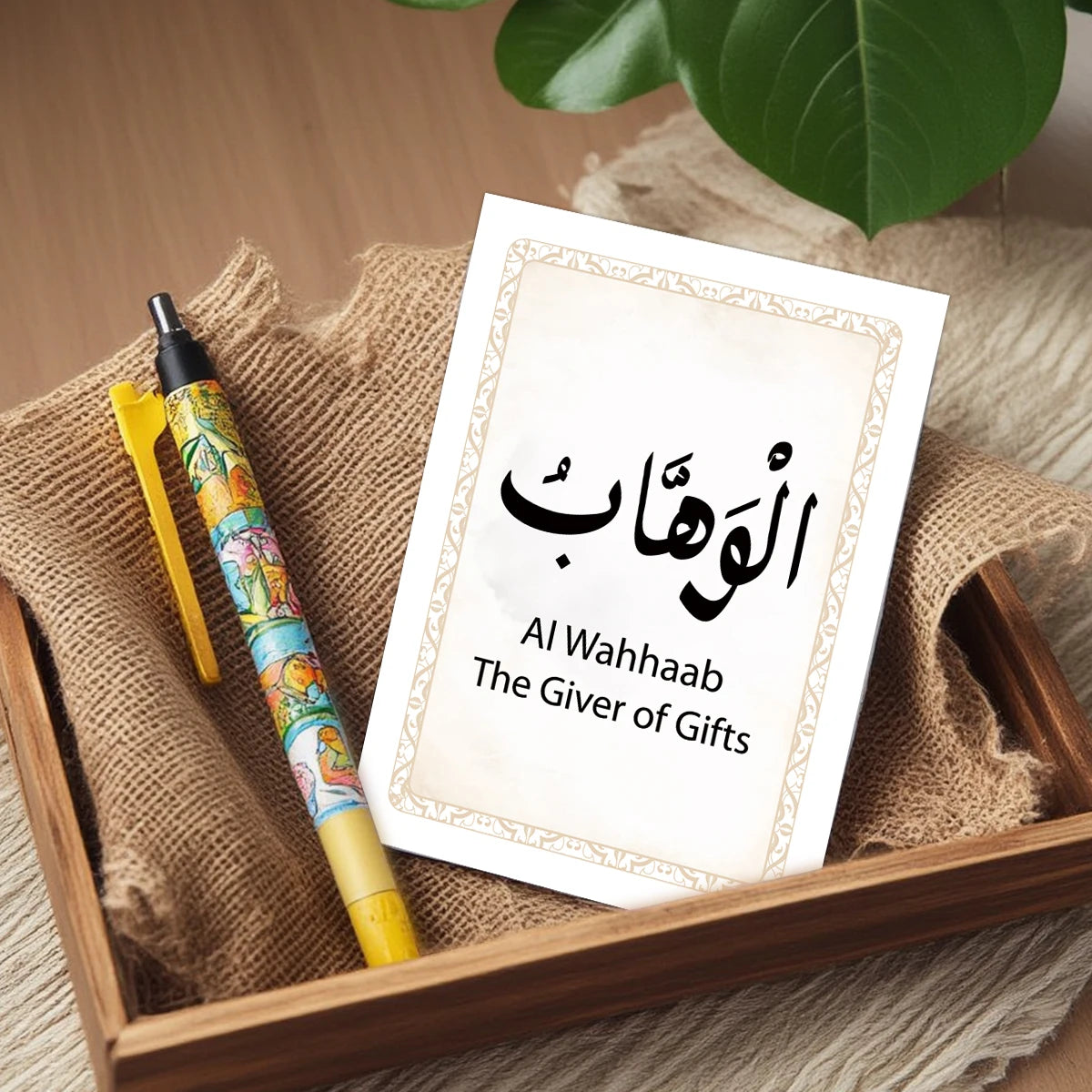 99pcs Names Of Allah With Meaning Cards For Sunday School English Arabic Text, For Ramadan, Eid,family Education Religious Study