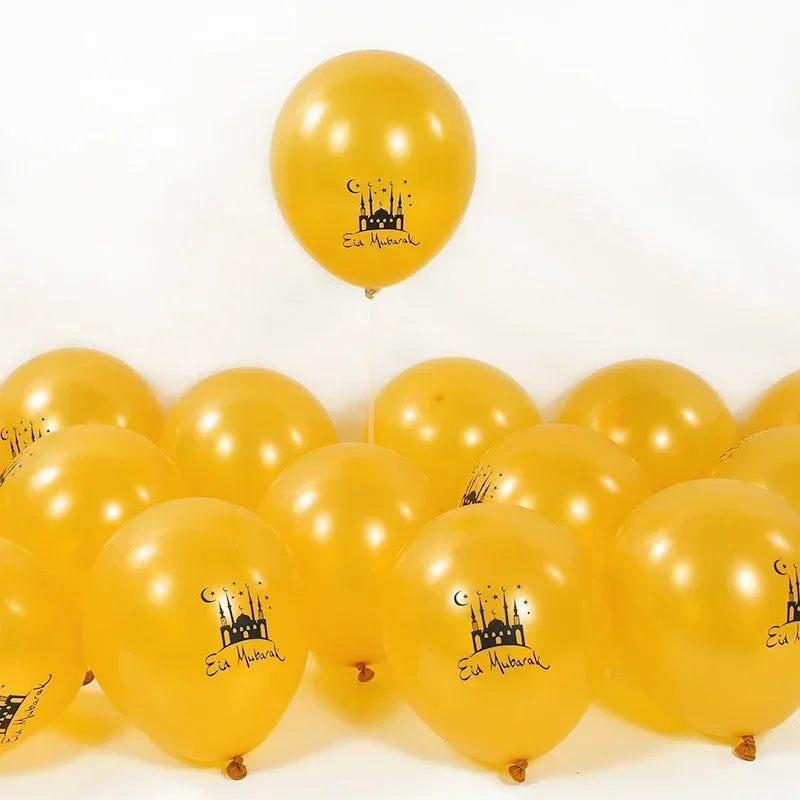 Eid Mubarak Latex Balloons Ramadan Kareem Decor Air Globos for Ramadan Mubarak Muslim Islamic Festival Party Supplies 2026