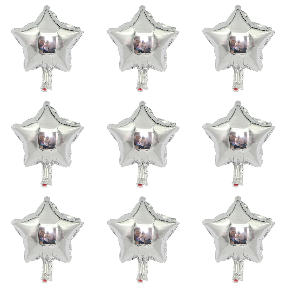 18inch Gold Star Foil Balloons Black Red Silver Five Star Balloon Set Birthday Party Decor Baby Shower Gender Reveal Decoration