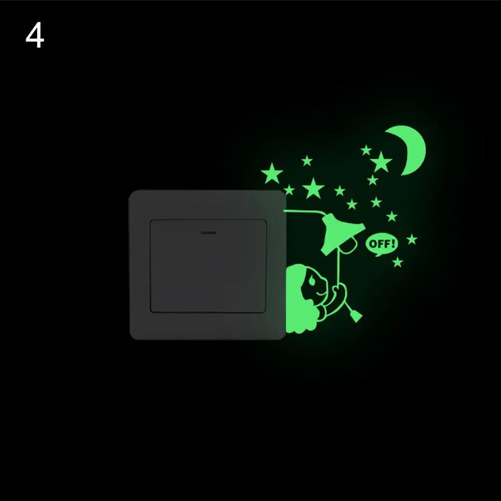 1Set 3D Bubble Stars Moon Dots Self-adhesive Luminous Wall Sticker Kids Bedroom DIY Decal Glow In Dark Fluorescent Decoration