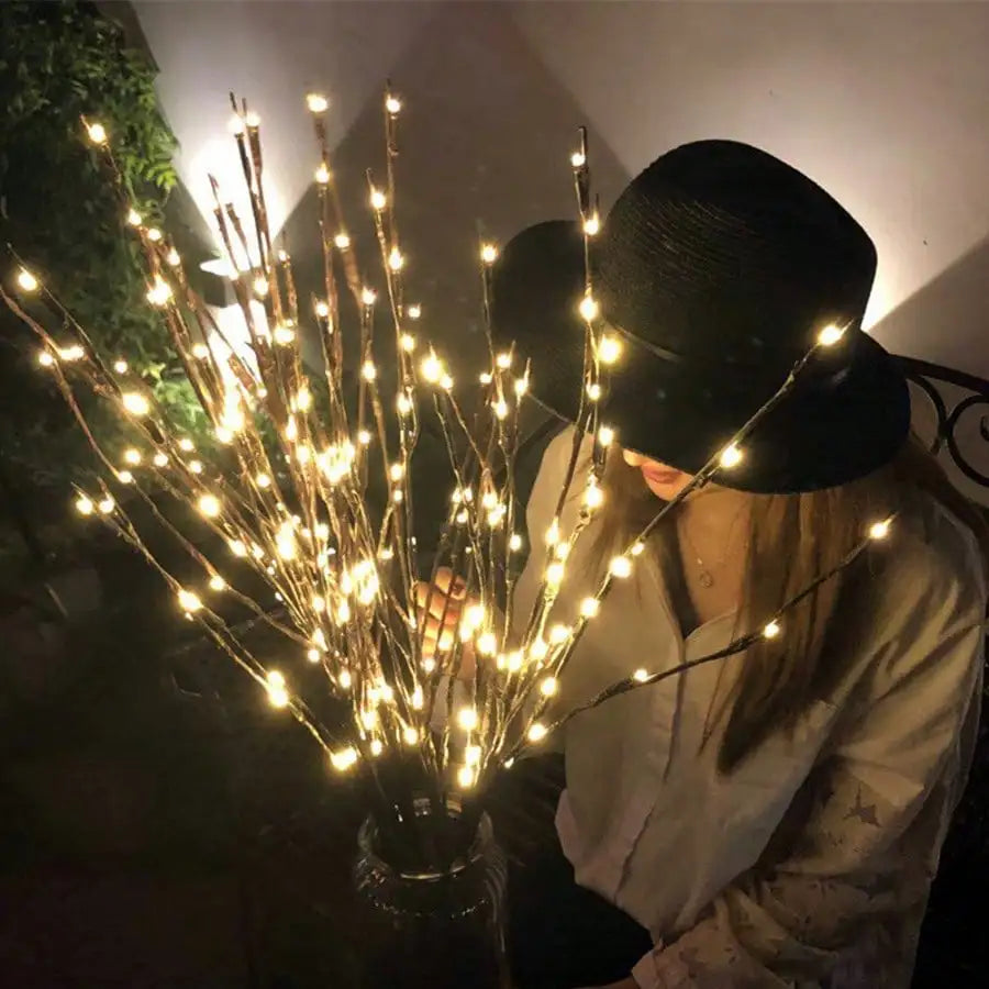 LED Garden Simulation Birch Branches with Luminous Atmosphere Branch Lights – Warm White DIY Decorative String Light