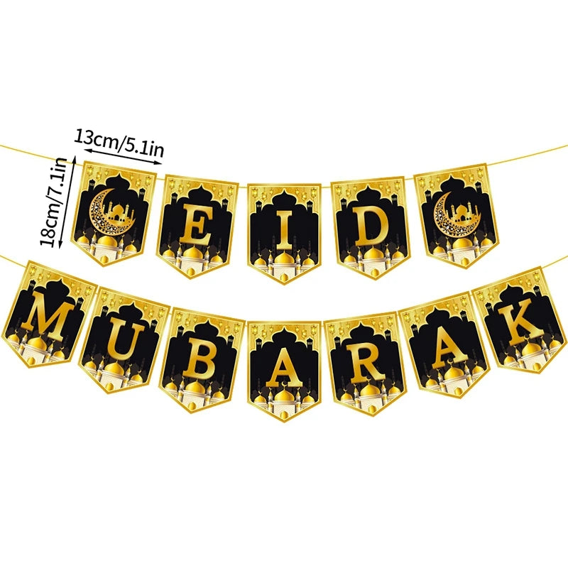 Eid Mubarak Decorations Ramadan 2026 Ramadan Hanging Accessories Home Door Window Hanging Ornament Muslim Party Decor