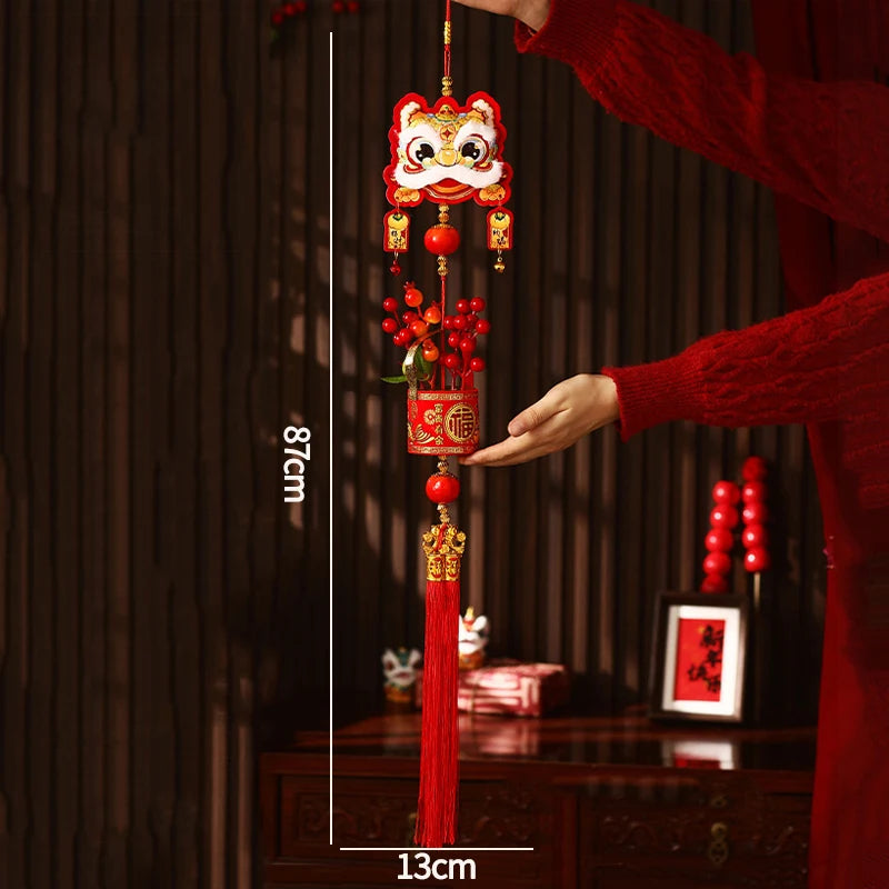 Chinese New Year 2025 Decorations Chinese Spring Festival Hanging Pendant Door Wall Ornament Traditional Chinese Room Decoration