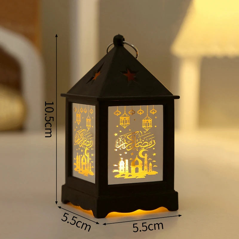 Electronic Ramadan Candle Lantern 2026 Muslim Ramadan Lantern Table Decorations Eid Mubarak Desk Accessories Ramadan Party Gifts